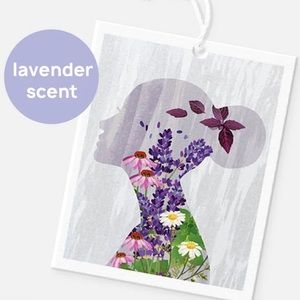 🔥5/$25🔥Floral Woman Design Car Air Freshener - Lavender Scent